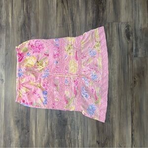 Banana Republic Pink Floral Midi Skirt